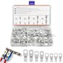 PEALOVCOM 130 PCS Cosses Electriques a Sertir Kit Cosses Electriques pour Voiture Cosses Electriques a Sertir Plate Connecteurs
