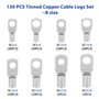 PEALOVCOM 130 PCS Cosses Electriques a Sertir Kit Cosses Electriques pour Voiture Cosses Electriques a Sertir Plate Connecteurs 