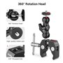 SMALLRIG Pince à Rotule Multifonctionnelle Adaptateur Double Ball avec Rod Clamp et 1/4'' Vis Standard 2164
