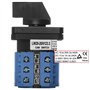 Heschen Commutateur de sélecteur à came rotative universelle LW28-20/0123.3 660V 20A 4 positions 3 phases 12 bornes CE