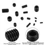 300 Pièces Vis Sans Tête Hexagonale, M2.5/M3/M4/M5/M6/M8 Vis Filetée Internes, Assortiment Kit de Fixations Vis Pointeau pour Po