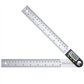 Neoteck Angle Finder Numérique 200mm/8 pouces 0-360° Règle Inclinométrique Numérique Rapporteur en Acier Inoxydable Inclinomètre