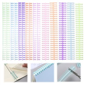SLTAXAR 15PCS Peignes de Reliure en Plastique en color de 10 mm 30 Trous