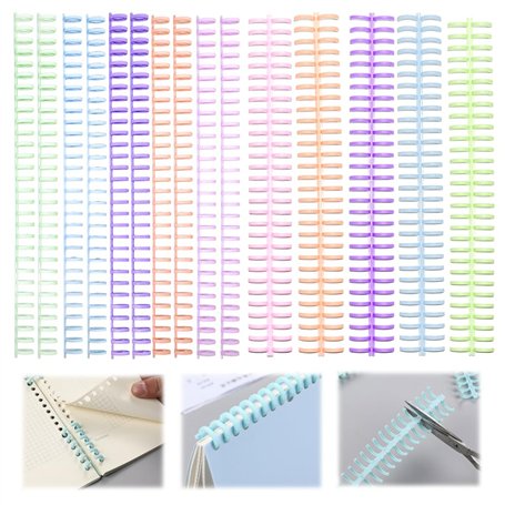 SLTAXAR 15PCS Peignes de Reliure en Plastique en color de 10 mm 30 Trous