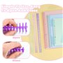 SLTAXAR 15PCS Peignes de Reliure en Plastique en color de 10 mm 30 Trous, Peignes en Plastique pour Reliure, Peignes Spirales po