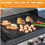 6 Pièces Tapis de Cuisson Barbecue,40x33cm Tapis BBQ Reutilisable,Gaz/Electrique/Charbon BBQ Tapis four Non Stick Four en Téflon