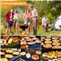 6 Pièces Tapis de Cuisson Barbecue,40x33cm Tapis BBQ Reutilisable,Gaz/Electrique/Charbon BBQ Tapis four Non Stick Four en Téflon