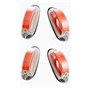 Lot de 4 feux de gabarit LED verticaux 12 V 24 V Rouge/blanc/orange