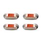 Lot de 4 feux de gabarit LED verticaux 12 V 24 V Rouge/blanc/orange