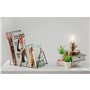 Rangement/ Étagère vinyle pour 75 vinyles | Métal noir mat | Accessoire vinyle | Porte-dépliants | Support à disques Magazines L