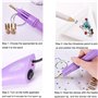 Hotfix Applicateur de strass thermocollants Avec 7 embouts de tailles différentes, pince, brosse de nettoyage, 2 crayons et stra