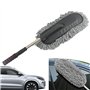 KERALI Plumeau télescopique en microfibre à long manche pour voiture, camion et moto - Doux et anti-rayures - Outil de dépoussié