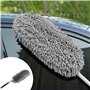 KERALI Plumeau télescopique en microfibre à long manche pour voiture, camion et moto - Doux et anti-rayures - Outil de dépoussié