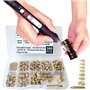 Kit d'outils d'insertion thermique - Écrous en laiton - Impression 3D - 60 W - Fer à souder numérique et 380 pièces - Inserts fi