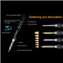 Kit d'outils d'insertion thermique - Écrous en laiton - Impression 3D - 60 W - Fer à souder numérique et 380 pièces - Inserts fi
