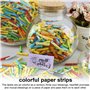0XBIT Petits Messages Rouleaux, 350 Pièces Message Dans Bouteille, Couleur Aléatoire, Souhaitant Défiler Papier avec Mini Anneau
