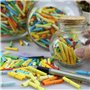 0XBIT Petits Messages Rouleaux, 350 Pièces Message Dans Bouteille, Couleur Aléatoire, Souhaitant Défiler Papier avec Mini Anneau