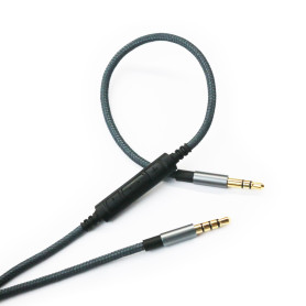 Câble Audio de Remplacement avec Microphone intégré et contrôle du Volume - Compatible avec Compatible avec B&O Play H6