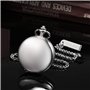 TREEWETO Montre de Poche Classique Lisse Double boîtier mécanique Steampunk Chiffres Romains Montre Gousset pour Homme et Femme 