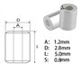 Futheda 100 pcs câble de 1,0 mm câble métallique manches en aluminium Clips à sertir passants Argenté avec un trou