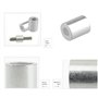 Futheda 100 pcs câble de 1,0 mm câble métallique manches en aluminium Clips à sertir passants Argenté avec un trou
