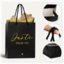 2 Sacs Cadeaux Juste Pour Toi avec 4 Feuilles Papiers de Soie Doré Sac 23x18x10cm pour Mariage Anniversaire Cérémonie Cadeau Inv