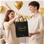 2 Sacs Cadeaux Juste Pour Toi avec 4 Feuilles Papiers de Soie Doré Sac 23x18x10cm pour Mariage Anniversaire Cérémonie Cadeau Inv