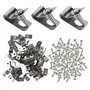 Lot de 100 Pinces de Fixation pour Clôtures Agricoles Agrafe Grillage Clips en Acier Inoxydable avec Vis Serre Cable Acier Pince