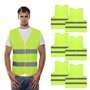 CUINIUNAID Lot de 6 gilets de sécurité pour voiture - Jaune - Réfléchissant à 360° - Lavable - Gilet de sécurité pour adultes et