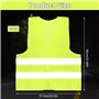 CUINIUNAID Lot de 6 gilets de sécurité pour voiture - Jaune - Réfléchissant à 360° - Lavable - Gilet de sécurité pour adultes et