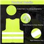 CUINIUNAID Lot de 6 gilets de sécurité pour voiture - Jaune - Réfléchissant à 360° - Lavable - Gilet de sécurité pour adultes et