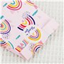 24pcs Sac Cadeau Papier 18x9x5cm Pochette Cadeau Arc-en-ciel Sachets à Bonbons Biscuit avec Autocollants Emballage Cadeau pour A
