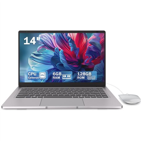 PINSTONE Ordinateur Portable avec 6Go RAM et 128Go SSD