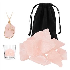 Pierres précieuses brutes - 200 g - Quartz rose - Pierres précieuses de guérison - Pierres naturelles - Pierres d'eau pour médit