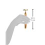 Beauty Bar 24k Golden Massage du visage du visage, T-Shape Electric Face Massager Arm Eye Nose Head Facial Massager