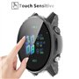 Acadeny 2 pièces Coque Protection Écran en Verre Trempé + PC Bumper Compatible avec Garmin Forerunner 955 Anti-Rayure Protecteur