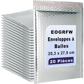 EOGRFW 20 Pièces Enveloppes à Bulles Thermiques