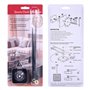 WILLBOND Mouvement d'Horloge à Couple Élevé avec 20 mm/ 0,8 Pouce Longueur d'arbre Mains Longues de 243 mm/ 9,6 Pouces pour Horl