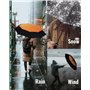 Chakipee Parapluie Pliant Compact - Parapluie Homme Automatique Resistant Vent, Parapluies Bleu de Voyage Portables, Auvent à Do