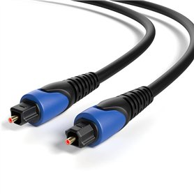 Câble optique Toslink de 3 m - Câble numérique - Câble audio - Contacts dorés - Fibre optique - SPDIF Digital compatible avec ba
