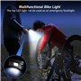 Blukar Éclairage Vélo, Ensemble Lumière Vélo LED Puissante USB Rechargeable Avant et Arrière, Lampe Vélo Etanche 6 Modes Phare d