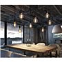 Suspension Vintage Plafonnier E27 Douille de Lampe Suspension Luminaire Lustre Plafonnier pour Salon, Chambre, Cuisine Douille E
