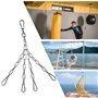 Chaînes de boxe pour sac de frappe | Crochet en métal robuste | Supporte un sac de frappe de 69,9 kg, chaînes métalliques avec c