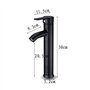 Robinet Noir Mat Cuivre Mitigeur Lavabo Salle de Bain Robinet Eau Chaud Froid Mate Bassin Robinetterie élégante et design rétro 