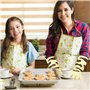 Bibest Gants Isolants de Cuisine Patte de Chat, Gant Four Manique Four Oven Mitts Oven Gloves, Gants Maniques en Coton Épaissir,