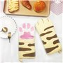Bibest Gants Isolants de Cuisine Patte de Chat, Gant Four Manique Four Oven Mitts Oven Gloves, Gants Maniques en Coton Épaissir,
