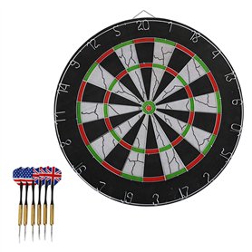 MorNon Jeu de 6 fléchettes professionnelles avec cible en sisal et tableau de fléchettes