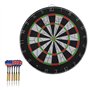MorNon Jeu de 6 fléchettes professionnelles avec cible en sisal et tableau de fléchettes