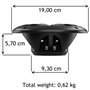KIT Set pour Boss Audio Systems MR6B 2 Enceintes Marines Double cône 6,5" 16,50 cm 165 mm 90 Watt rms 180 Watt Max étanche Noir,