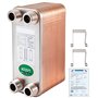 VEVOR Echangeur Thermique 1240MN34 Echangeur De Chaleur Thermique à 40 Plaques pour le refroidissement d'huile industrielle/les
